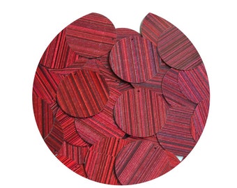 Lentejuelas redondas de color burdeos vino tinto, 30 mm, reflectantes metálicas, estilo luces de ciudad. Lentejuelas de alta costura de forma suelta. Hechas en EE. UU.