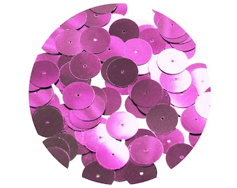 Round Sequin 15mm Bright Pink Metallic Couture Paillettes