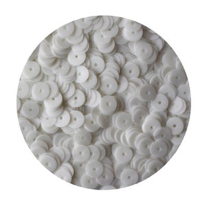 Sequins 6mm Porcelain White Made in USA