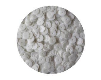 Sequins 6mm Porcelain White Made in USA