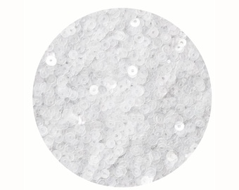 3mm Flat Sequins Clear Crystal Shiny Luster Loose Paillettes Made in USA