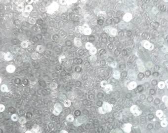 4mm Sequins Crystal Clear Transparent Flat Round  Made in USA