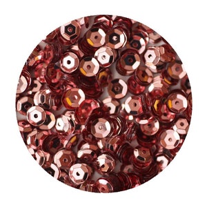 5mm Cup Pailletten Roze Metallic