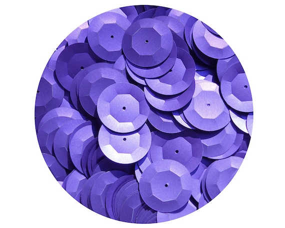 Made in USA 6mm Cup Sequins Purple Matte Silk Frost