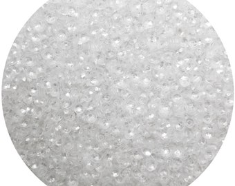 3mm Cup Sequins Crystal Clear Transparent Medium Hole Made in USA