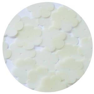 Sequin Flower 1&quot; / 25mm Phosphorescent Nightglow Glow In The Dark Semi Opaque. Made in USA