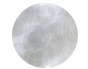 Sequin Paillettes 30mm flat round Crystal Clear Transparent See-Thru