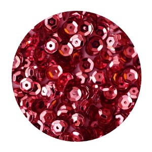 5mm Cup Pailletten Candy Pink Metallic