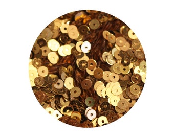 4mm Flat Sequins Gold Metallic Made in USA