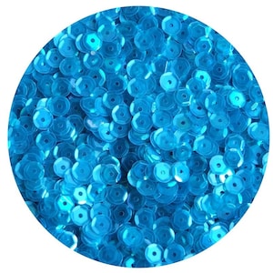5mm Round Cup Sequins Peacock Teal Blue Green Semi Frost Rainbow Loose Paillettes. Made in USA