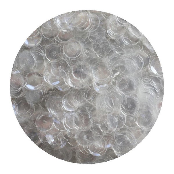 8mm Cup Sequins Crystal Clear Made in USA