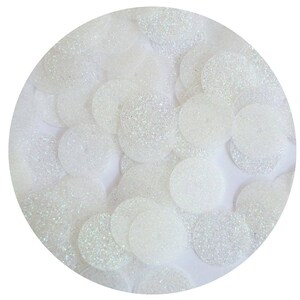 Round Sequin 15mm Crystal White Metallic Sparkle Glitter Texture Couture Paillettes