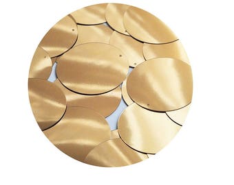 Round Sequin 24mm Deep Gold Metallic Loose Couture Paillettes 1" Round Sequin 24mm Deep Gold Metallic Loose Couture Paillettes 1"