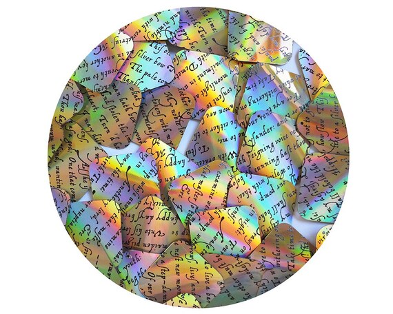 Sequin Teardrop 1.5/" Black Gold Lazersheen Midsummer Night/'s Dream Script