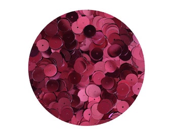 Lentejuelas planas de 10 mm color rojo burdeos vino metalizado