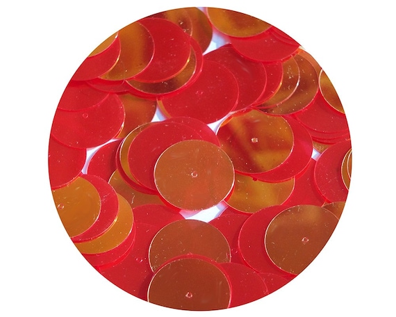 20mm ROUND SEQUIN PAILLETTES ~ PEACH Opaque Shiny~ Flat Sequin Disc Made in USA