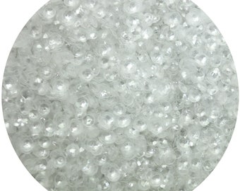 4mm Cup Sequins Crystal Clear Transparent Medium Hole Made in USA