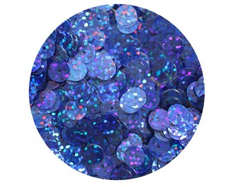 Paillettes 8mm Flat Royal Blue Hologram Multi Metallic