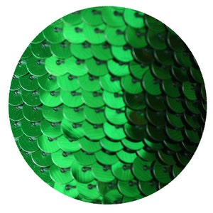 6mm Green Metallic  Flat Sequin Trim