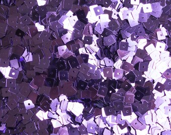 Sequins 5mm Square Lavender Purple Metallic Made in USA