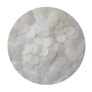 10mm Flat Sequins Oyster White