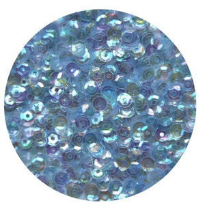 4 mm cup pailletten zachte lichtblauwe regenboog iriskristal losse pailetten Made in USA