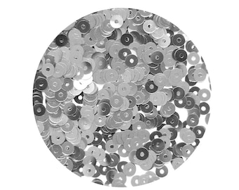 4mm Flat Sequins Silver Metallic Made in USA