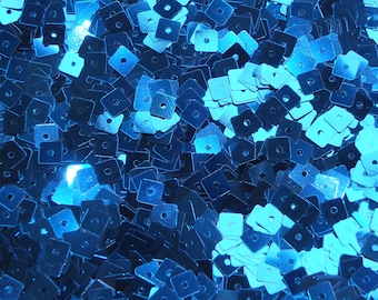 Sequins 5mm Square Royal Blue Metallic Made in USA