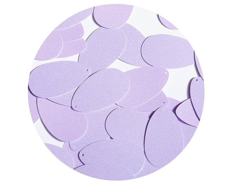 Pear Drop Sequin 1.25 Lilac Light Purple Opaque Satin Pearl Loose Couture Paillettes