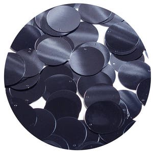 Round Sequin 24mm Midnight Blue Metallic Loose Couture Paillettes