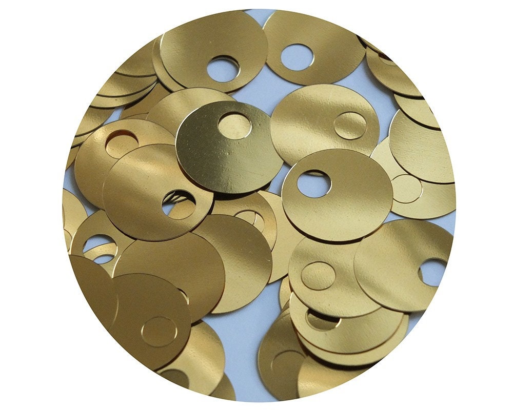 Paillettes Rotonde Grandi Colorate 10/15/20 / 25mm PVC Paillettes Sciolte  Con Paillettes Con Foro Laterale Cucito Fai Da Te Scrapbooking Ciondolo  10g-oro chiaro,20mm 10gram : : Casa e cucina