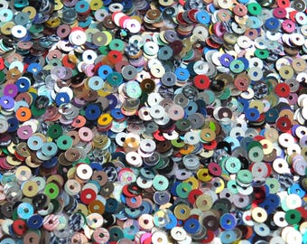3mm Sequin Mix Assorted Colors and Finishes Made in USA