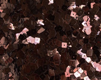 Sequins 5mm Square Chocolate Brown Metallic Made in USA