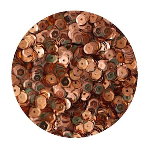 5mm Cup Sequins Copper Metallic