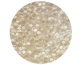 6mm Cup Sequins Facet Paillettes Clear Crystal Luster