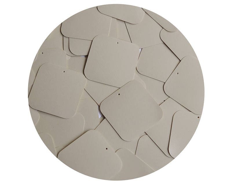 Square Sequin 30mm Beige Tan Opaque Vinyl Loose Couture Paillettes