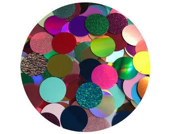 Paillettes Di Paillettes Tondi Loose Multicolor Large 40mm Made in USA.