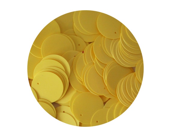 20mm ROUND SEQUIN PAILLETTES ~ PEACH Opaque Shiny~ Flat Sequin Disc Made in USA