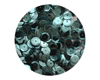 8mm Cup Sequins Aqua Blue Metallic