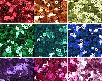 3mm Sequins Shiny Metallic Rainbow Colors Petite Paillettes Made in USA