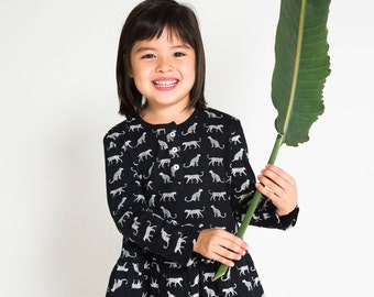 Leopard Long Sleeve Organic Dress