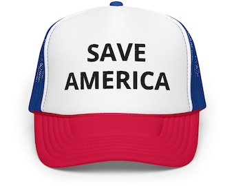 NWT RED OTTO Trump Patriotic Red and Blue Trucker Hat July 4th USA Red White and Blue American Flag Trucker Hat  main image 2