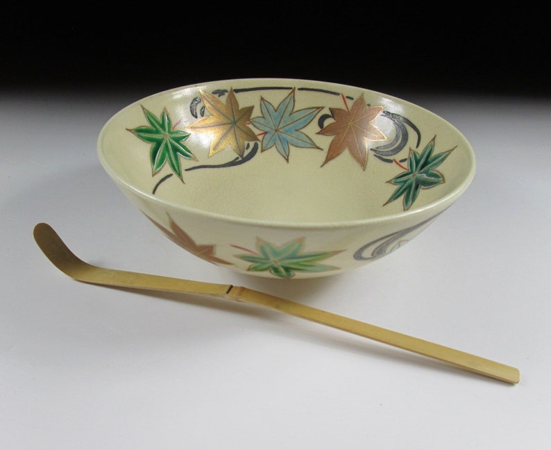 Shinonome Gama Kyo-ware Kaede Maple Hira Chawan Koedo