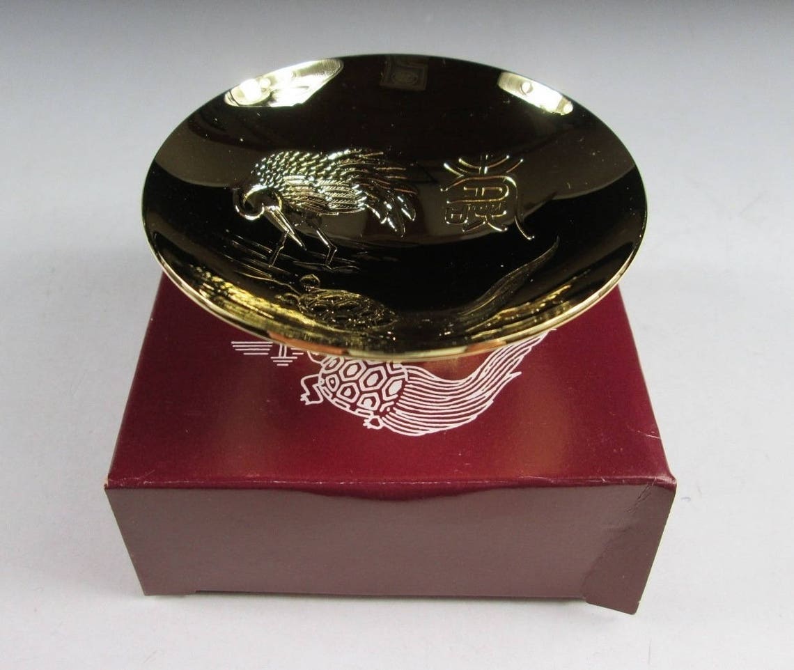 24KGP Gold Plated Sakazuki Sake Cup Koedo Etsy