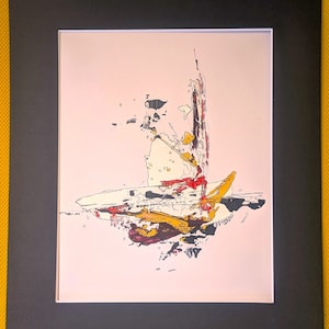 Tableau acrylique 8 pouces par 10 pouces sur carton de Gilles Lajeunesse   #03