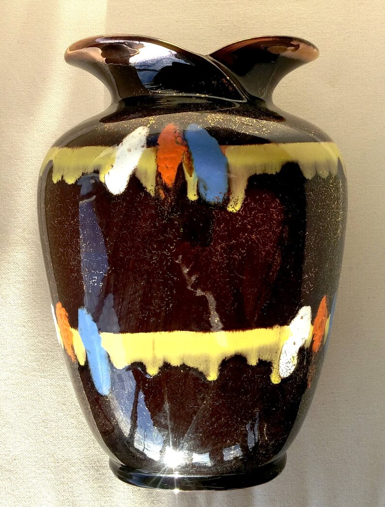 Small West Germany Ceramic Vase 48222 Beautifully Executed Etsy