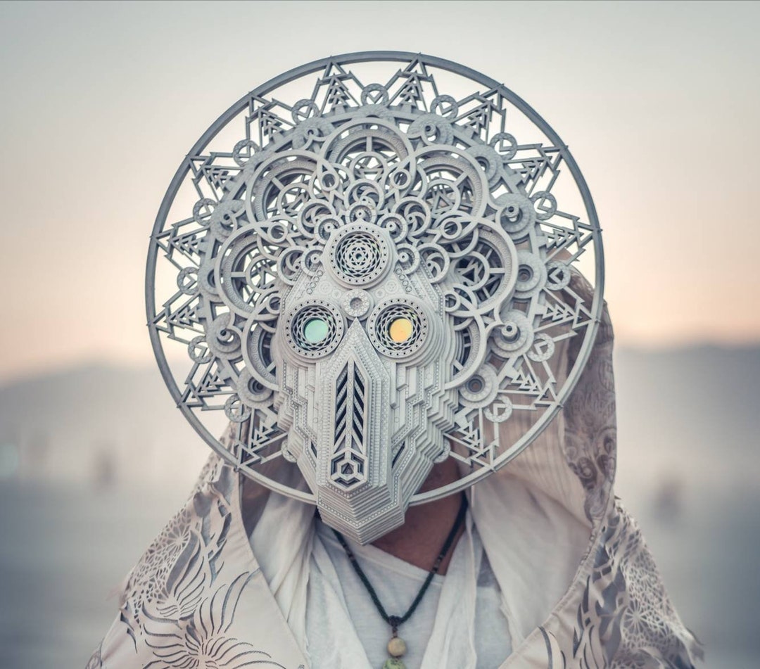 Deity Mask Festival Fashion Sacred Geometry God Headdress Deity Mask Festival Fashion Sacred Geometry God Headdress