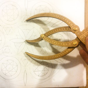 Golden Ratio Calipers Sacred Geometry Spiral Artist Tools