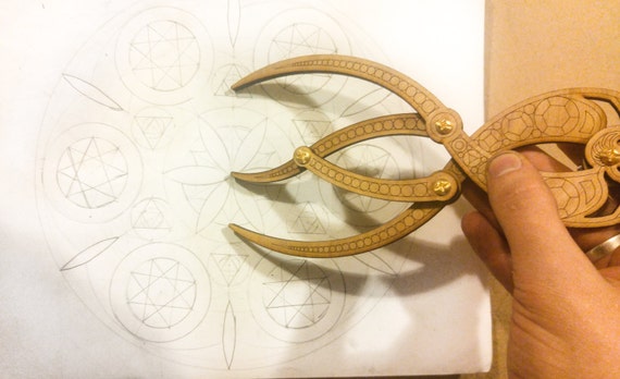 Golden Ratio Calipers Sacred Geometry Spiral Artist Tools 