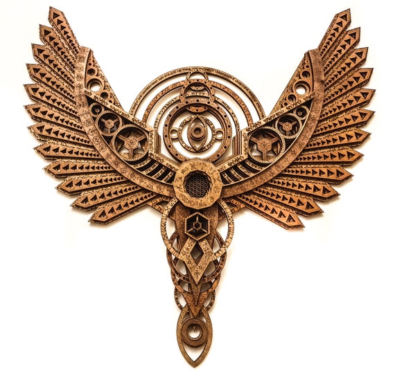 Divine Messenger Angel Wings Sacred Geometry Meditation Laser Etsy